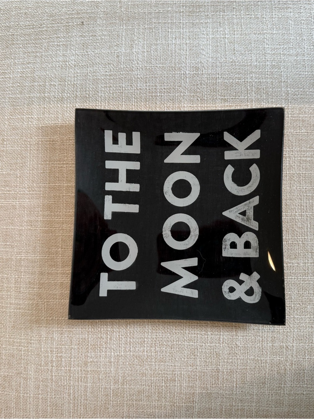 To The Moon & Back Black Decorative Trinket Dish